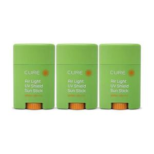 김정문알로에 큐어 에어라이트 유브이 쉴드 선스틱 20g(SPF50+) 3개 Ss