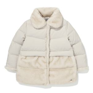 [빈HU] (BZ64JP03IV) 아이보리 퍼배색 다운 점퍼