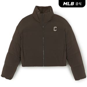 [MLB공식] 25FW 여성 크롭 베이직 커브 패딩 CLE (Brown) 3FDJB0456-45BRS