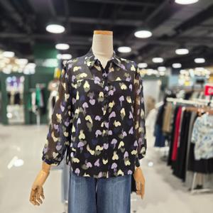 [멜로디가든]7부 하트 블라우스 (M25F8B107 바이올렛)