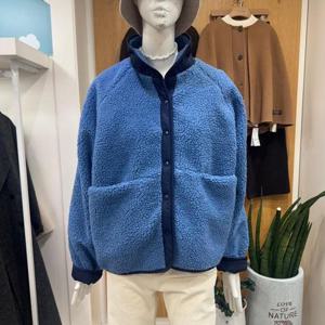 클리지 DP01 양면 배색 버튼 후리스 자켓 CP8WJP03