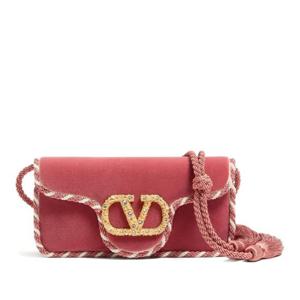 발렌티노 쥬얼 로고 브레이디드 트림 클러치 WB0R92 GNLDZB