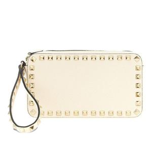 발렌티노 스터드 아플리케 지퍼 클러치 WP0AR3 VSHI16