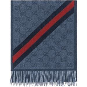 구찌 GG 웹 울 머플러 570603 3G200 4068 미드나잇블루