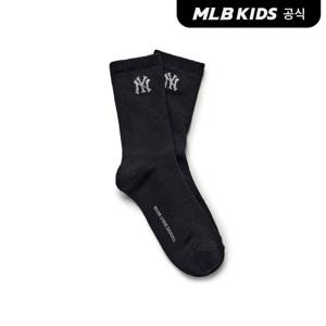 [MLB키즈공식]26N 베이직 단목 양말 NY (Black)7ASOB016N-50BKS
