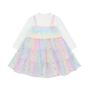 [프렌치캣(정상)]무지개 뷔스티에 원피스(Q56DAO050)