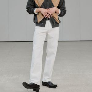 [플랙진]남성 스티즈 M60 에센셜 스트레이트 화이트진 데님 팬츠 (PJTI5SZM603)