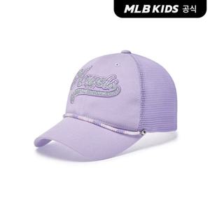 [MLB키즈 공식]26SS 여아 엔젤스 비즈 체인 메쉬캡 LAA (Lavender) 7FCPB0663-41LDS