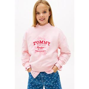 타미힐피거 키즈 T42G0KKO340GT1 플록 플라워 크루넥 스웨트셔츠