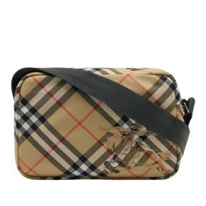 버버리 체크 패턴 지퍼 클로저 크로스백 8091320 A2021 SAND