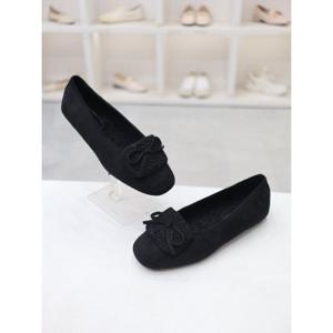 [블리아르]리본 퍼안감 스웨이드 여성 플랫 2cm BLMD501115-2