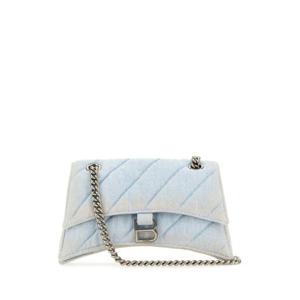 발렌시아가 여성 연하늘 Crush 데님 플랩 숄더백 7163512AAEJ 4651