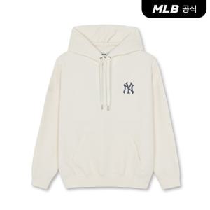 [MLB공식] 26SS 공용 바시티 빈티지 그래픽 메가 오버핏 후드티 NY (Cream) 3AHDV0361-50CRS