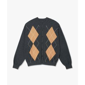 [플랙진]공용 아가일 스티치 니트 가디건 (PWTI3CDL36U)