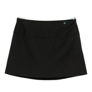 던스트 블랙 스트레이트 헴 미니 스커트 UDSK6A205 BK