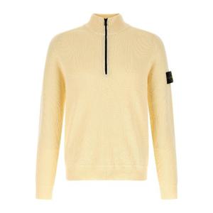 스톤아일랜드 리브 코튼 하이넥 하프 집업 스웨터 L1S155100124