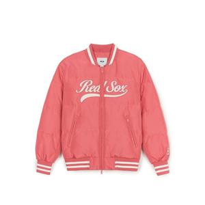 MLB 바시티 컬시브 립 중량 숏패딩 A7 3ADJV0346 43PKS