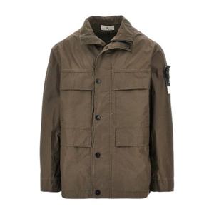 스톤아일랜드 패치 로고 슬리브 캔버스 재킷 L1S154100024 S029