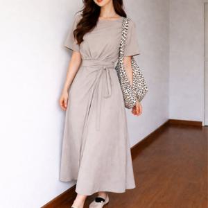 비욘드라이프 소프트 드레이프 스트랩 롱 원피스 1006260