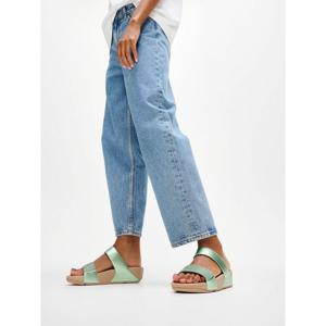 [핏플랍][삼성물산공식] 여성 루루 크리스탈 장식 슬라이드 메탈릭 프로스티드 세이지 (FT64K2D09M)