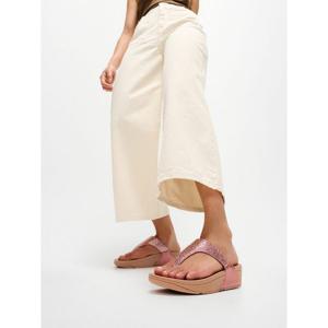 [핏플랍][삼성물산공식] 여성 루루 크리스탈 믹스 메탈릭 토 포스트 샌들 메탈릭 러스트 로즈 (FT64K2T167)