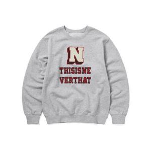 디스이즈네버댓 THISISNEVERTHAT Cross Stitched Crewneck Heather Grey TN251TSWCW04HGR 350542