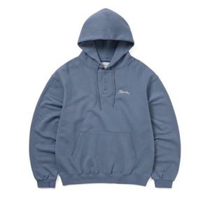디스이즈네버댓 THISISNEVERTHAT Quarter Button Hoodie Steel Blue TN251TSWHO06SBU 350605