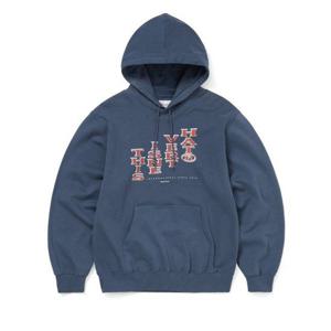 디스이즈네버댓 THISISNEVERTHAT Vertical Logo Hoodie Deep Water TN253TSWHO09DEW 350667