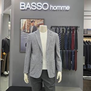 [바쏘옴므]심플 포인트배색면폴리스판봄여름쿨자켓WSZ1JS18