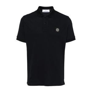 스톤아일랜드 슬림 코튼 피케 로고 패치 폴로 티셔츠 L1S152200