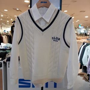 [에스핏 주니어]에스핏 해운대 NC 니트 조끼 세트 셔츠 SH-SJA101FCSH07