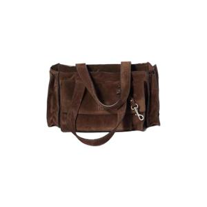 미우 미우 유틸리테 스웨이드 탑 핸들 백 다크 브라운 5BG335-2CSS-F0003