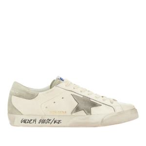 골든구스 슈퍼스타 나파 누벅 가죽 로우탑 스니커즈 GMF00102F0