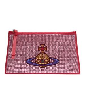 비비안웨스트우드 그레인드 카프스킨 지퍼 클러치 5B01000DW C0