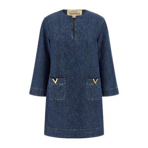 발렌티노 V골드 포켓 브이넥 데님 원피스 B3DA03B9YA 558