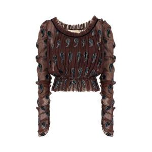 토리버치 블라우스 176414 203 BROWN PAISLEY