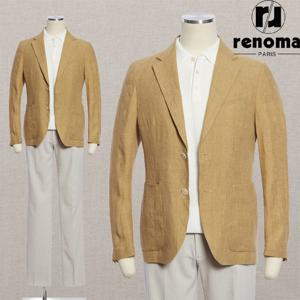 [레노마캐주얼][얼리버드]SS 시원한 머스타드 프리미엄 린넨 마100 캐주얼 재킷 RRMJBJ53AJD