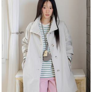 [올리브데올리브] 하이넥 싱글 트렌치코트 OW6SR2100