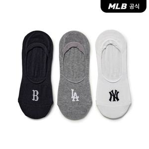[MLB공식] 25N 공용 스몰 로고 페이크 삭스 3족세트 MLB (Black) 3ASOFB15N-00BKS