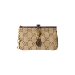 구찌 재키 지퍼 키 파우치 샌드 브라운 867161-FAFV2-9651