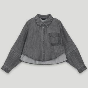 [코데즈컴바인]돌먼슬리브 데님 크랍셔츠 CLA-DH502W2