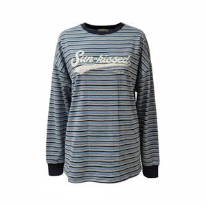 [에이비에프지]루즈핏 가로줄무늬 면티 ADA5HK33G