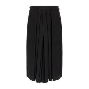 요지야마모토 하카마 플루이드 배기 팬츠 HKP12500 BLACK1