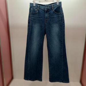 Latium HC06 데님 국내생산 스판 히든밴딩 빅통와이드 절개 연청바지 T2613pt08