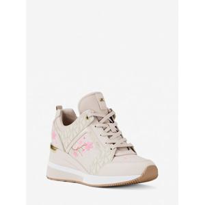 마이클코어스 조지 엠벨리쉬 스니커즈 - MK 시그니처 49S6GEFS5L2605 라이트 크림 멀티