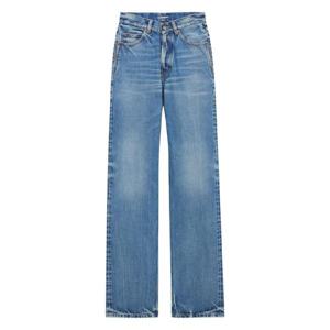 25FW 생로랑 V 웨이스트 롱 baggy jeans in 50s 블루 834135Y28EA4093 TP572011402
