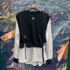 [르니앤맥코이]스트라이프셔츠레이어드니트MN05KN005_IC