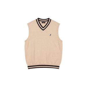캉골 KANGOL 라인 니트 베스트 1852 베이지 5001983012 379271