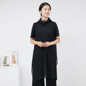 [모슬린]엄마옷 플리츠 터틀 롱 조끼 613FGH409 마담/중년여성/