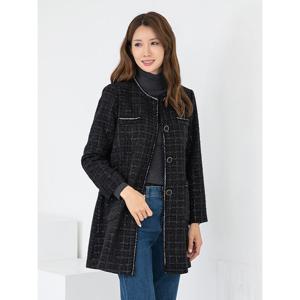 [모슬린]엄마옷 라운드 트위드 롱 정장 자켓 613FGH655 마담/중